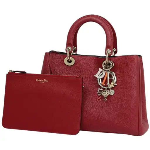 Christian Dior Red Color Leather Handbag (Pre-Owned)