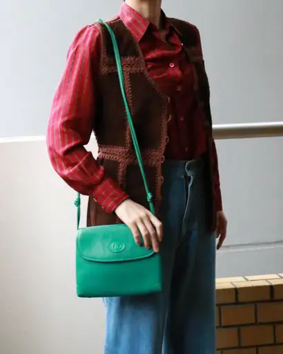 GUCCI green shoulder bag