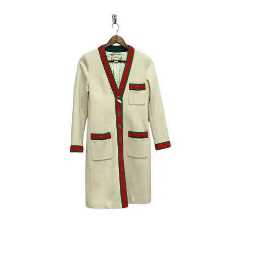 Gucci Web Trim Wool Coat Size 42