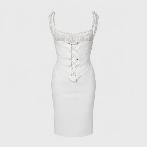 White Corsetted Dress Thierry Mugler SS 1991