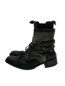 【中古】hiromu takahara◆ワッペンレイヤードブ0-ツ/41.5/BLK//【シューズ】