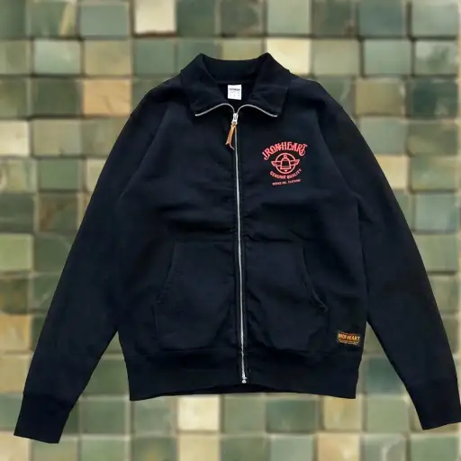 IRON HEART Sweat Jacket Zip-Up Size L Mens