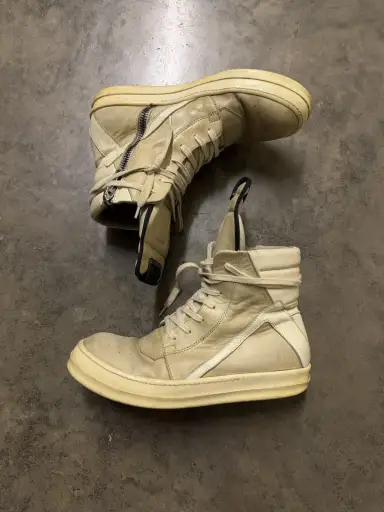 Rick Owens FW16 ‘Mastodon’ Tan Leather Geobaskets