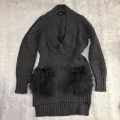 Just Cavalli ニットワンピース ダークグレー
