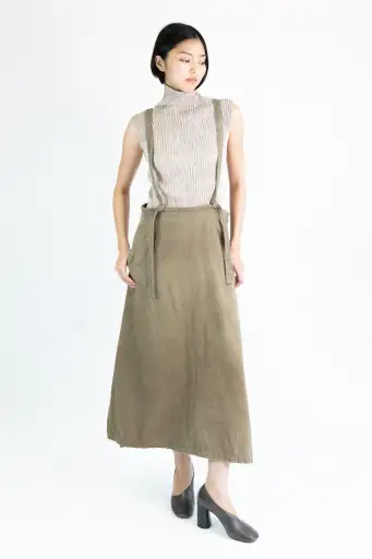 Yohj Yamamoto Y's   Kaki Halters Skirt