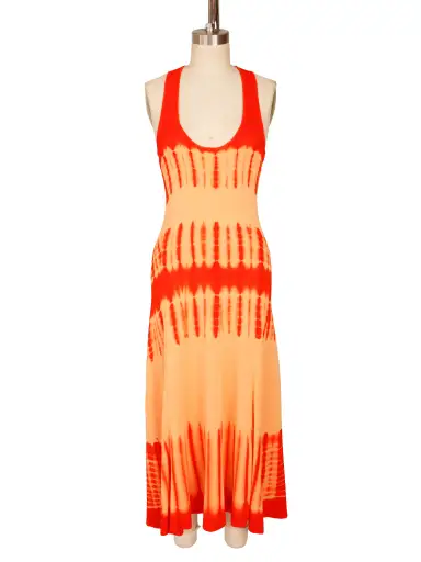 Proenza Schouler Orange Tie-Dye Dress