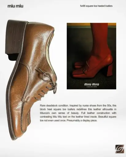 FW96 Square Toe Heeled Loafers