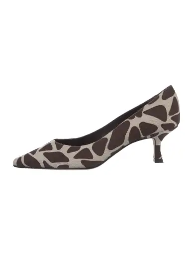 Canvas Animal Print Pumps