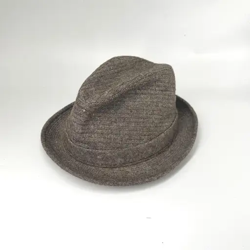 Vintage Dobbs Fifth Avenue New York Brown Tweed Fedora Hat Size 7 1/4
