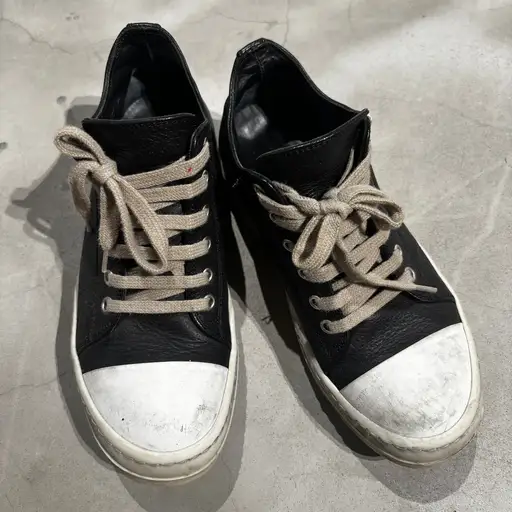 RICK OWENS LOW LEATHER SNEAKERS