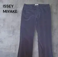 ISSEY MIYAKE ストレッチ ワイドパンツ 洗える イッセイミヤケグレー