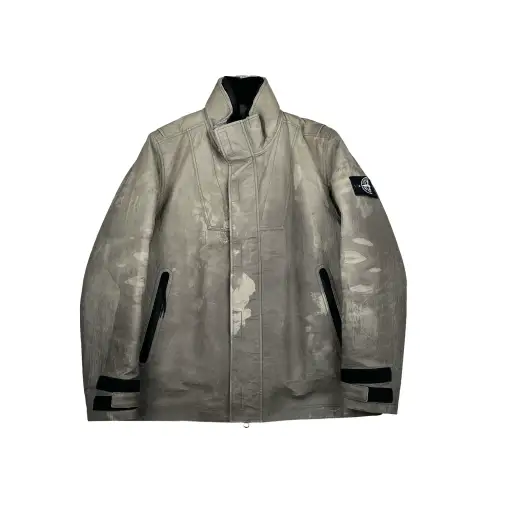 Stone Island 2018 Ice Dyneema Bonded Leather Jacket  - XL