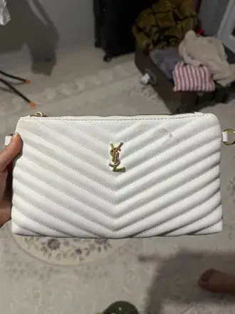 Yves Saint Laurent Beyaz Çanta