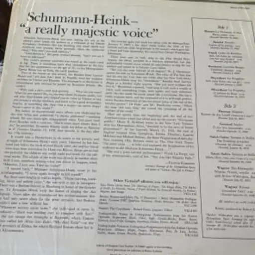 Schumann Heink Arias vinyl LP record RCA Victor VIC 1409
