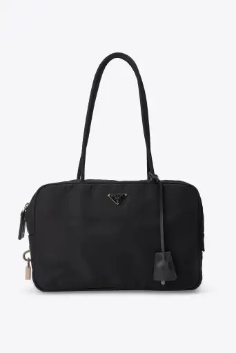 Vintage Prada Black Nylon Shoulder Bag