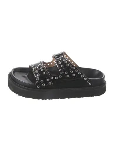 Leather Eyelet Trim Slides