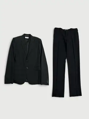 Saint Laurent Paris SS18 Black Wool Suit