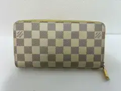 ルイヴィトン ジッピーウォレット ダミエアズール 長財布 内側イエロー