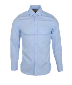 Gucci GG Embroidered Shirt, Mens, Cotton, Blue, Sz 2XS, 2*
