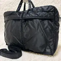 【美品】ポーター タンカー 2WAY ブリーフケース ビジネスバッグ ブラック
