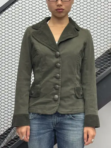 SS2006 Dolce & Gabanna Buttoned Khaki Green Jacket