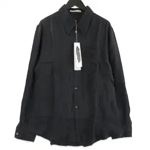 未使用 individual sentiments インディビジュアルセンチメンツ 長袖シャツ SH65-CU4 ルーズフィットシャツ ブラック 黒 2 71016843