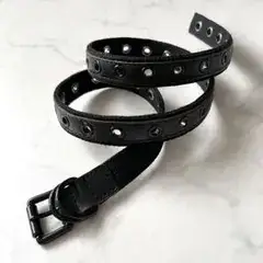 'Y2K archive mulch eyelet all black belt