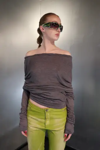 Max Mara Bodywear Draped Multi-Way Angora Blend Top