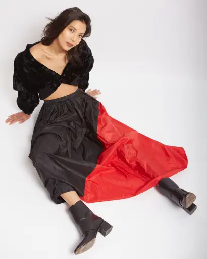 70's Valentino Silk Skirt