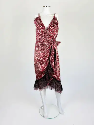 Prada Silk Heart Print Dress, SS 2000