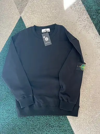 Sort Stone Island trøje i str s