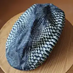 美品　キョウジマルヤマ　 ハンチング　リアルパイソン　蛇革