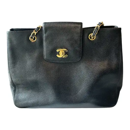 Chanel Supermodel Black Tote Caviar