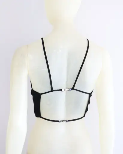 Spring 1998 Gucci Tom Ford Runway Black Backless Crop Top
