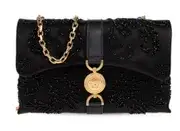 VERSACE Kleio Embroidered Satin Mini Chaij Bag