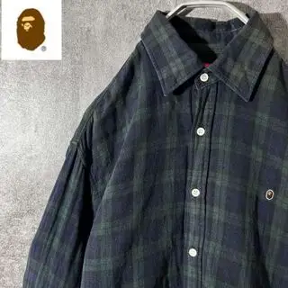 [大人気]　アベイシングエイプ　シャツ　ワンポイント　大猿　シンプル　チェック柄 アベイシングエイプ(A BATHING APE)のメンズのトップス(シャツ)の商品詳細ページへのリンク