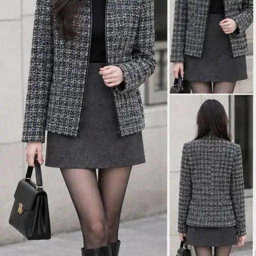 [55~66] DAMIR DOMA 아카이브 Made in Italy 울&램스킨 트위드 자켓