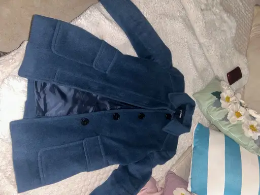 Miu Miu  Kurz Mantel blau Gr IT 42 gebrauchter Zustand