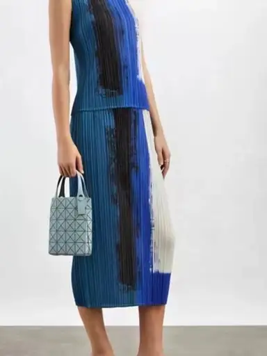 PLEATS PLEASE ISSEY MIYAKE Abstract Pleated Midi Skirt NWT SIZE 3 (US 0-8)