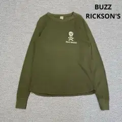 極美品 バズリクソンズ ジョリーロジャース ワッフル スウェット カーキ L