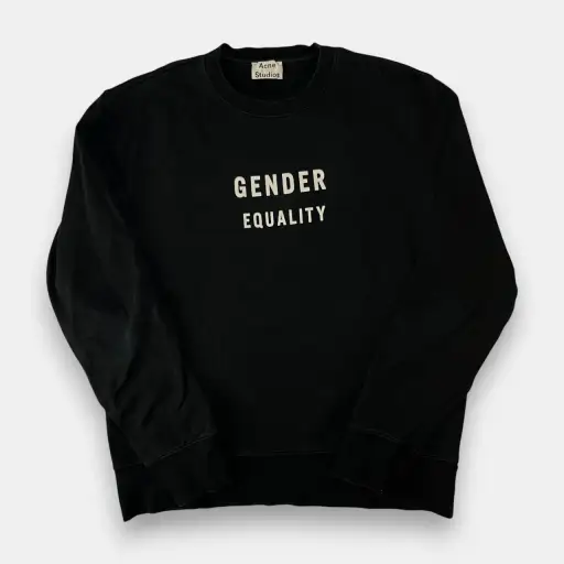 Acne Studios Gender Equality Black Sweatshirt Casey Gender PAW15