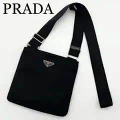 PRADA ショルダーバッグ　三角ロゴ　テスート　ナイロン　ブラック　白タグ