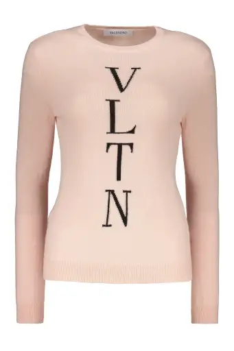 WOMEN'S PINK WOOL BLEND SWEATER