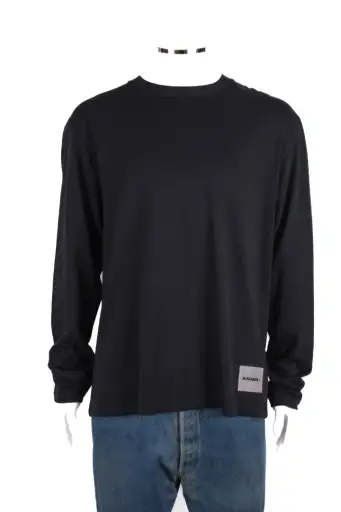 Jil Sander+ L/S Logo Patch Top Navy XXL