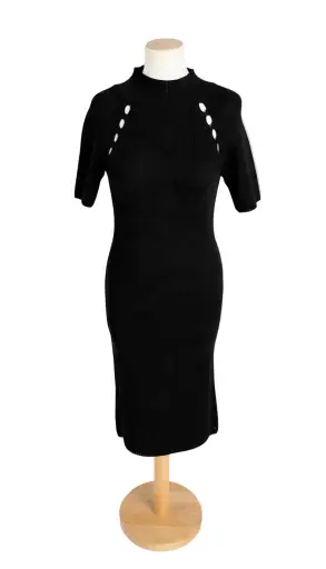 Gianfranco Ferré TM Dress / Size 38-40 - Black Wool Knit - €90