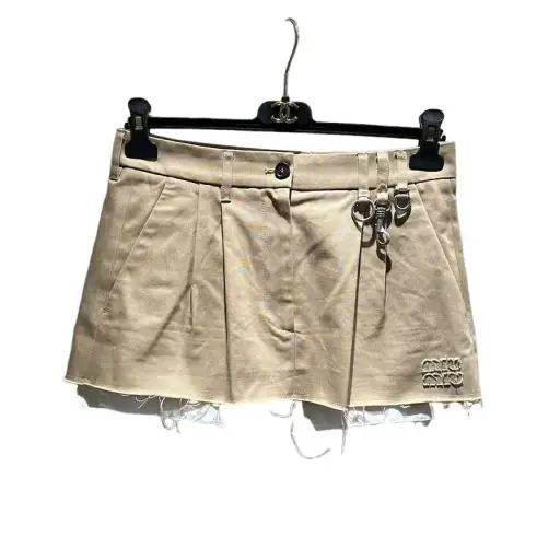 Miu Miu Cotton Twill Mini Skirt Size 36
