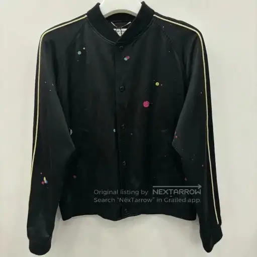 YSL Black Silk Blend Printed Jacket for Women .