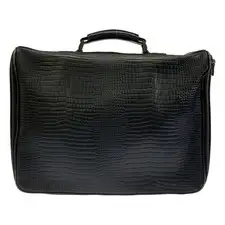 Giuliano Fujiwara Leather Embossed Business Bag Black