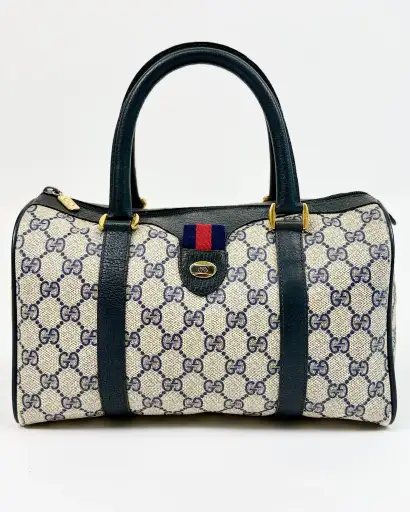 Blue Gucci Boston Bag