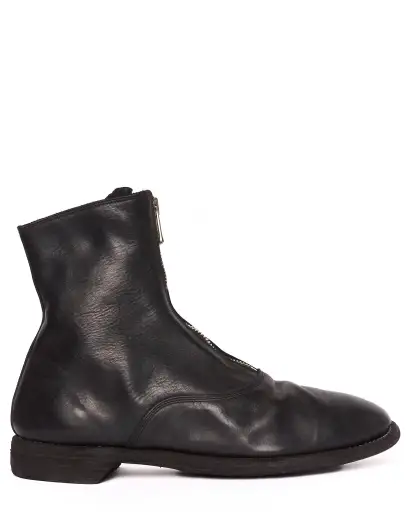 Guidi Black 210 Leather Front Zip Boots